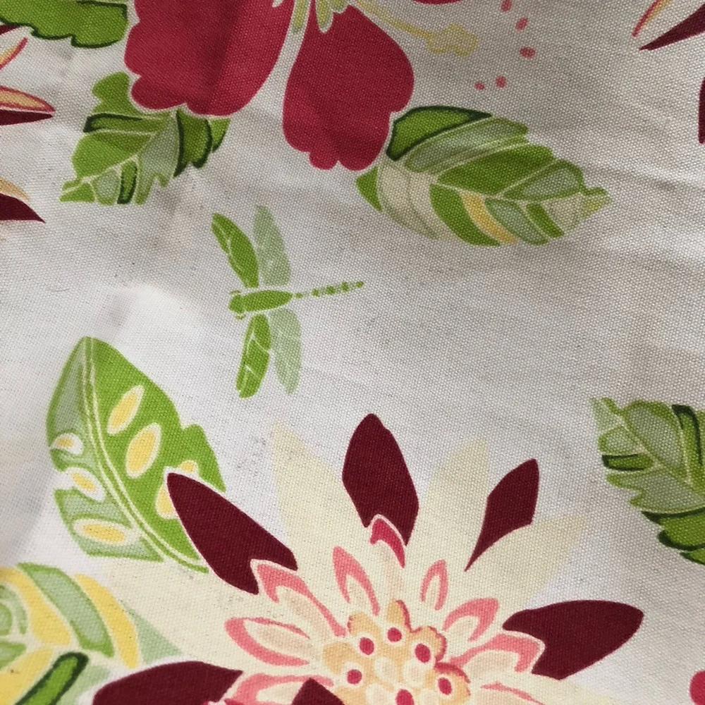 Tropical floral dragonfly squarish tablecloth 51